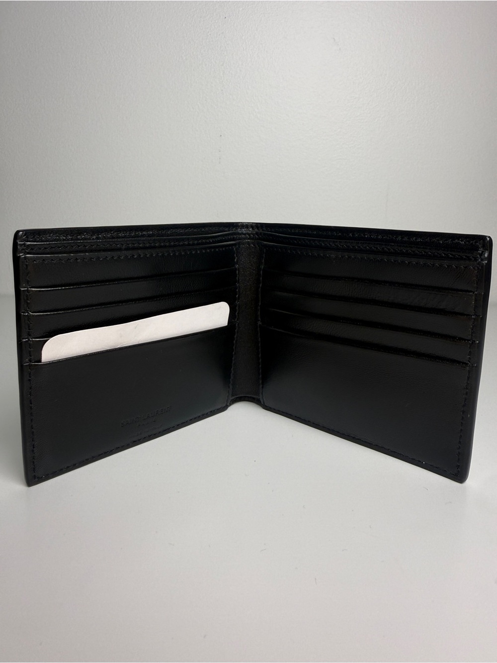 Saint Laurent East/West Python Men’s Wallet Azur Orange Black - NEW | AUTHENTIC - Picture 5 of 10